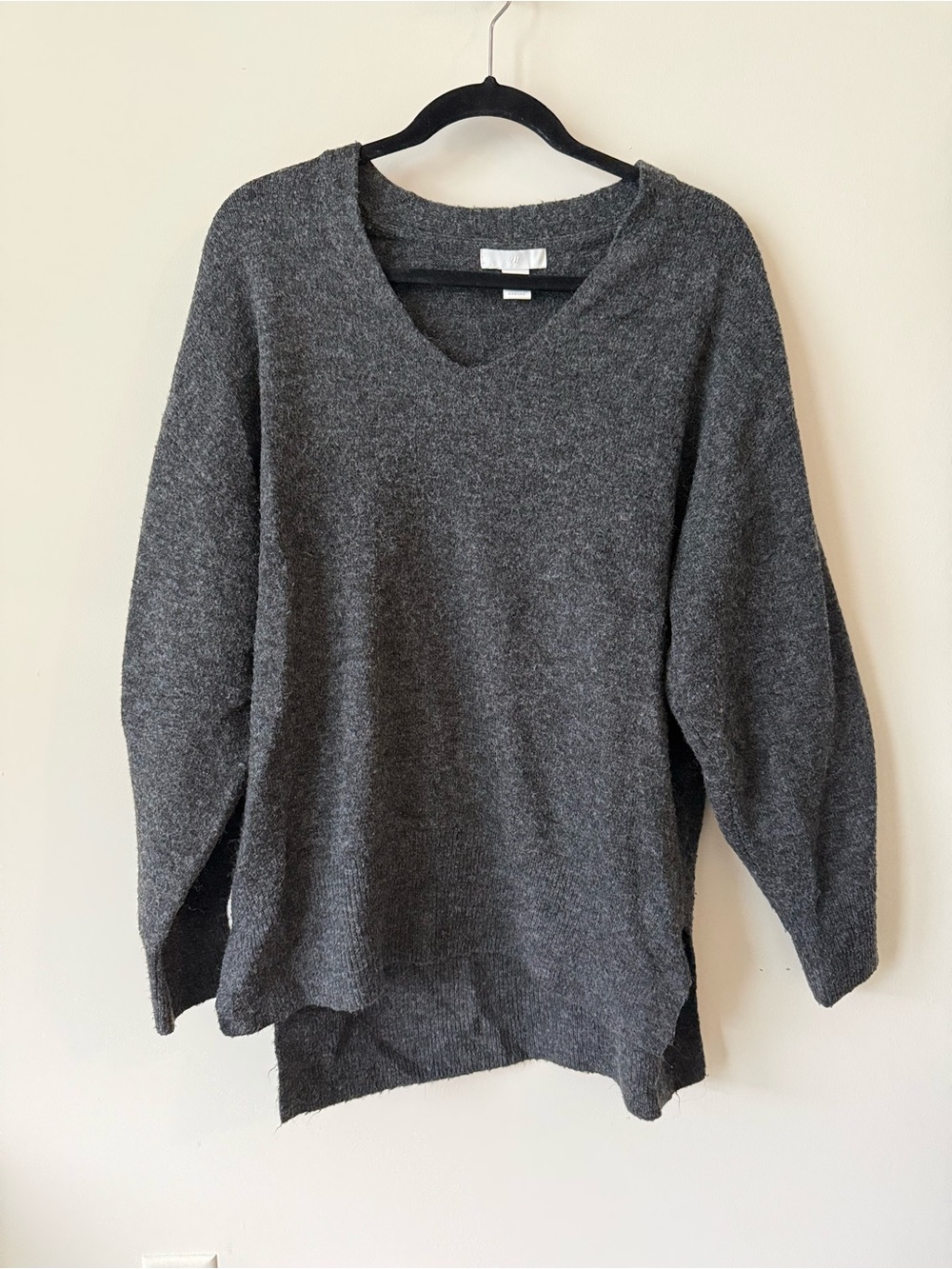 H&M Dark Charcoal V-Neck Women's Sweater